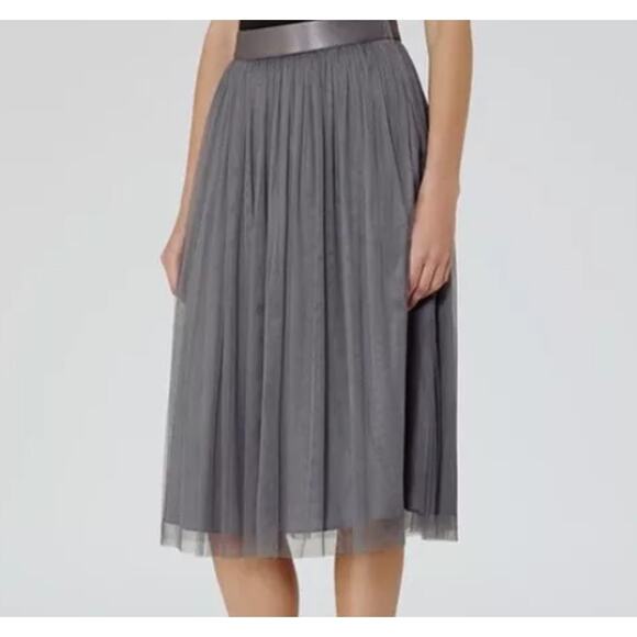 Reiss Gray Crystal Tulle Midi Skirt - Picture 5 of 5